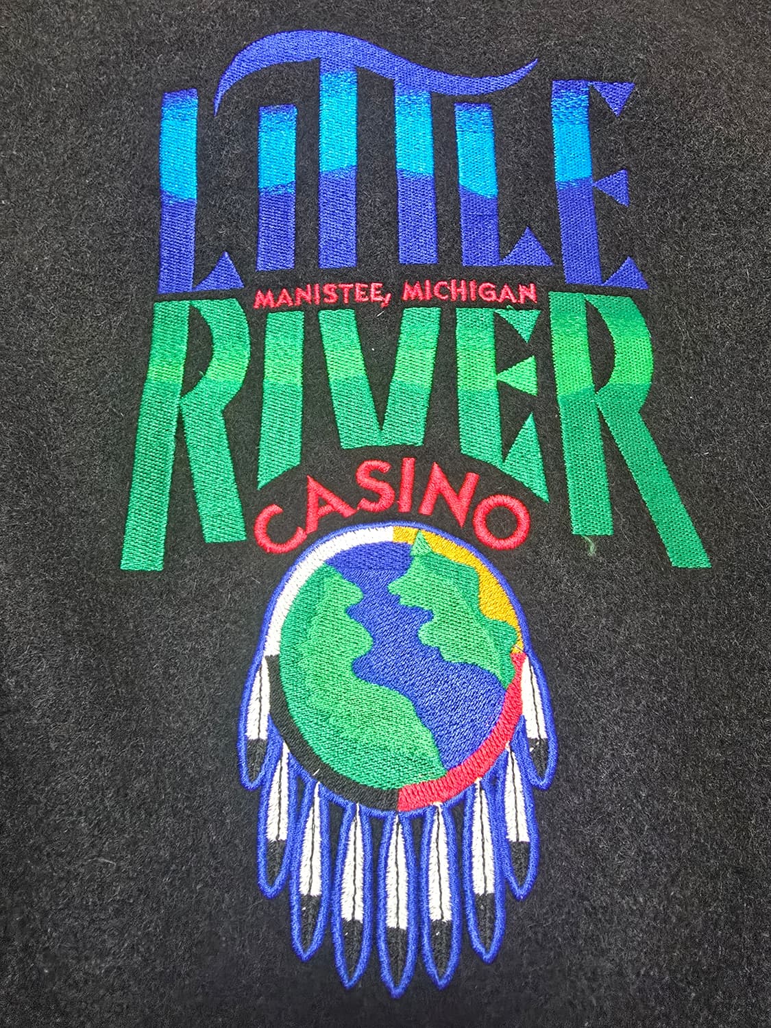 Little River Casino 레더 바시티자켓 L 상품이미지7