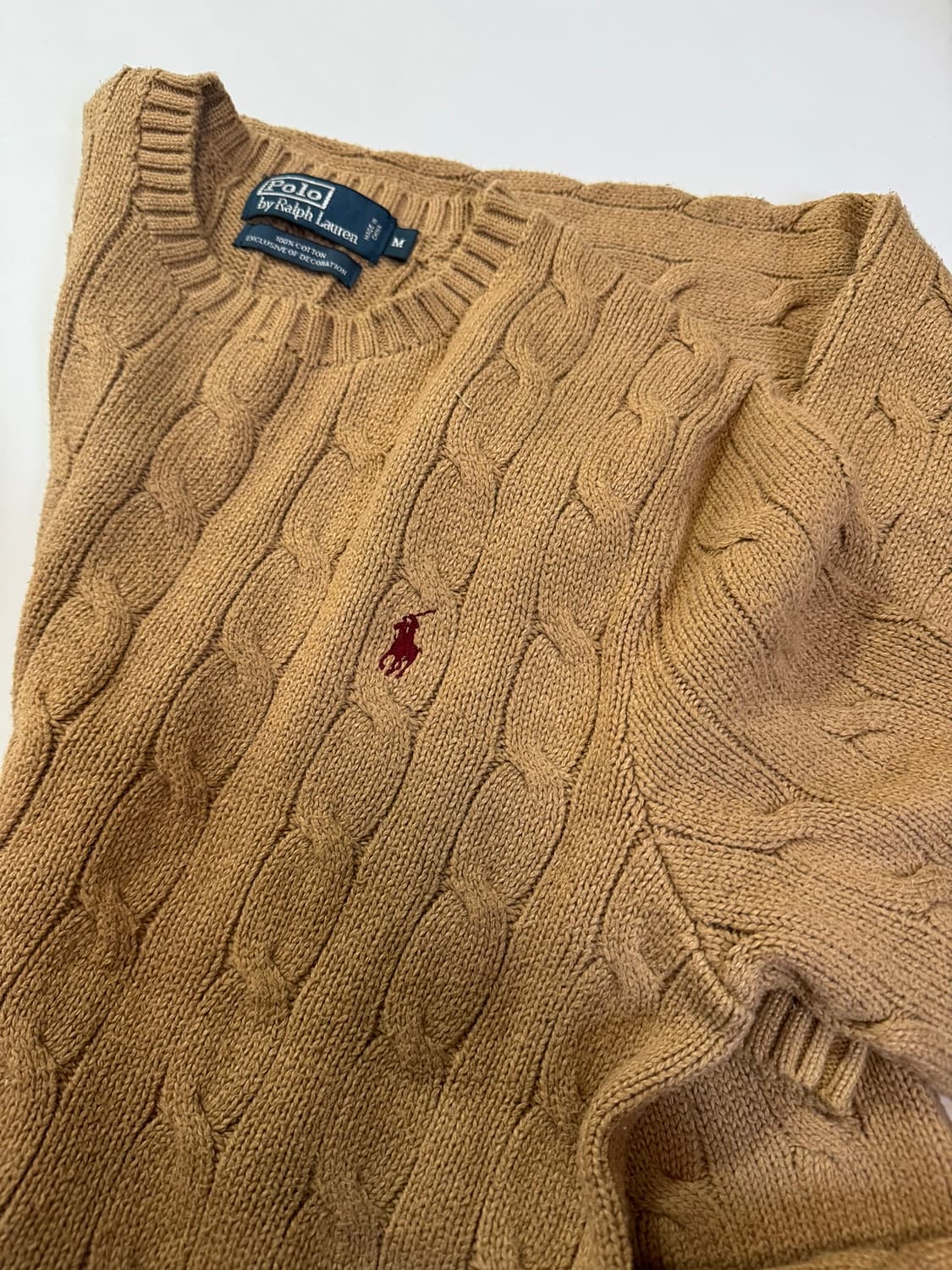 폴로랄프로렌 꽈배기 베이지 니트(M 사이즈) 상품이미지8