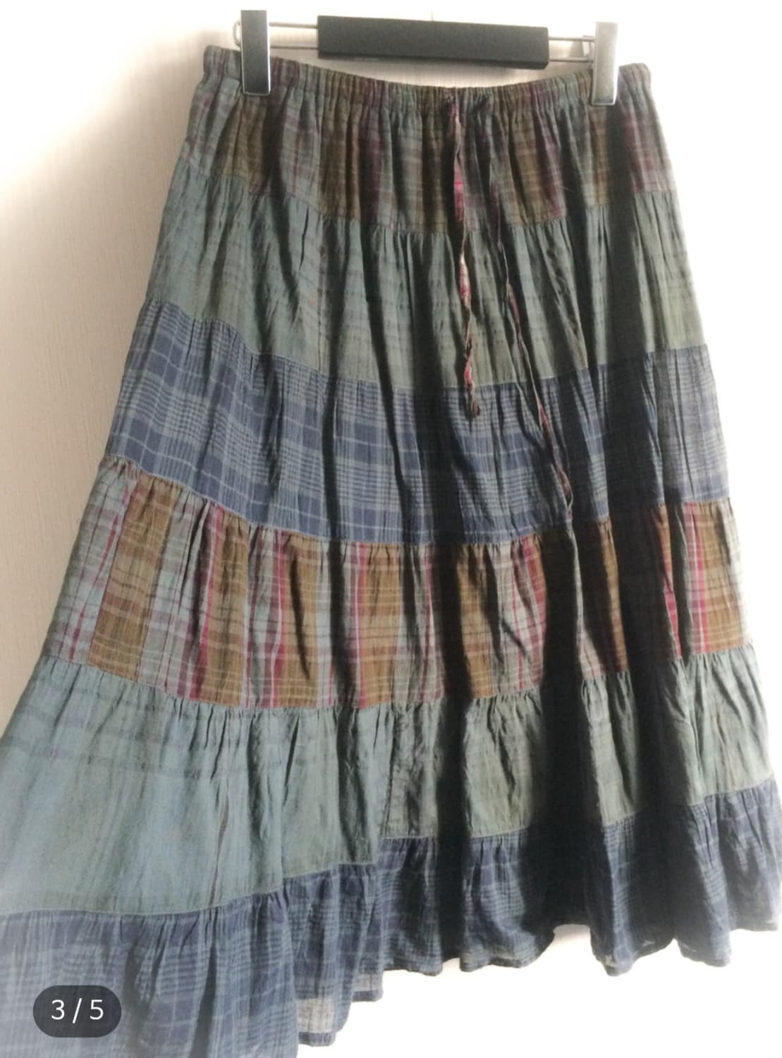 모리 패치워크 레이어 롱스커트 상품이미지3