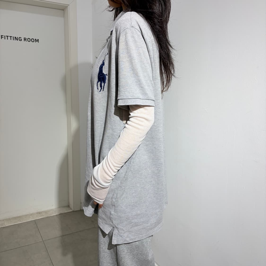  폴로 빅포니 그레이 회색 럭비 반팔 티셔츠  상품이미지3