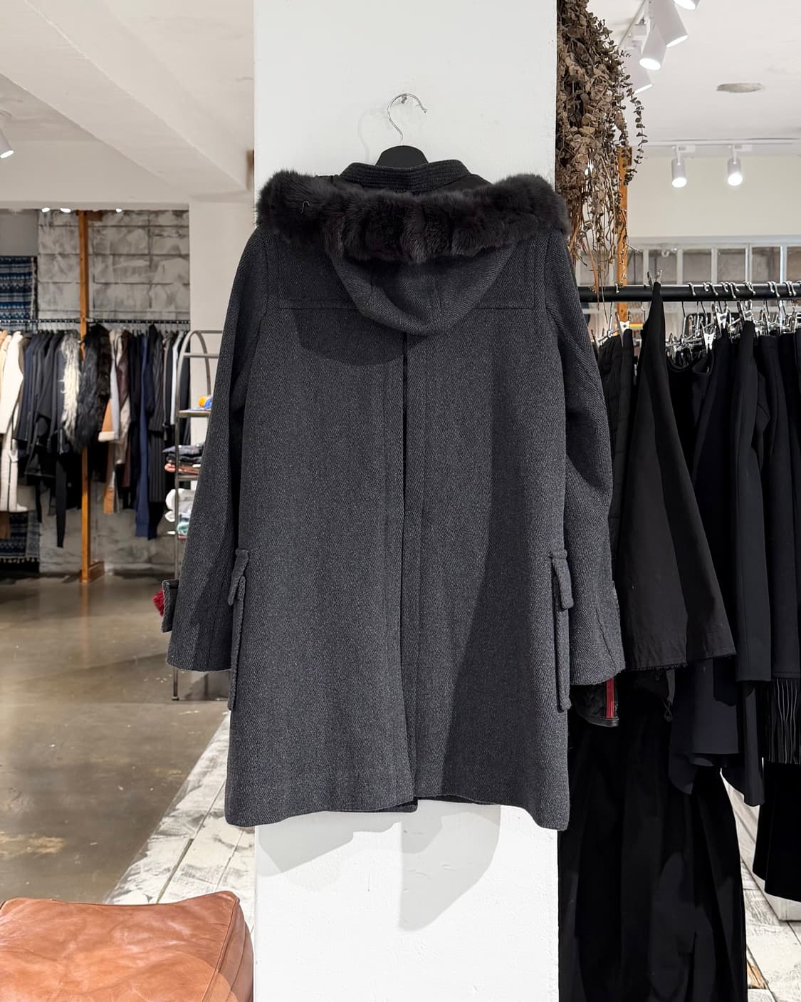 사카이 차콜 포켓 후드 더플 코트 상품이미지6