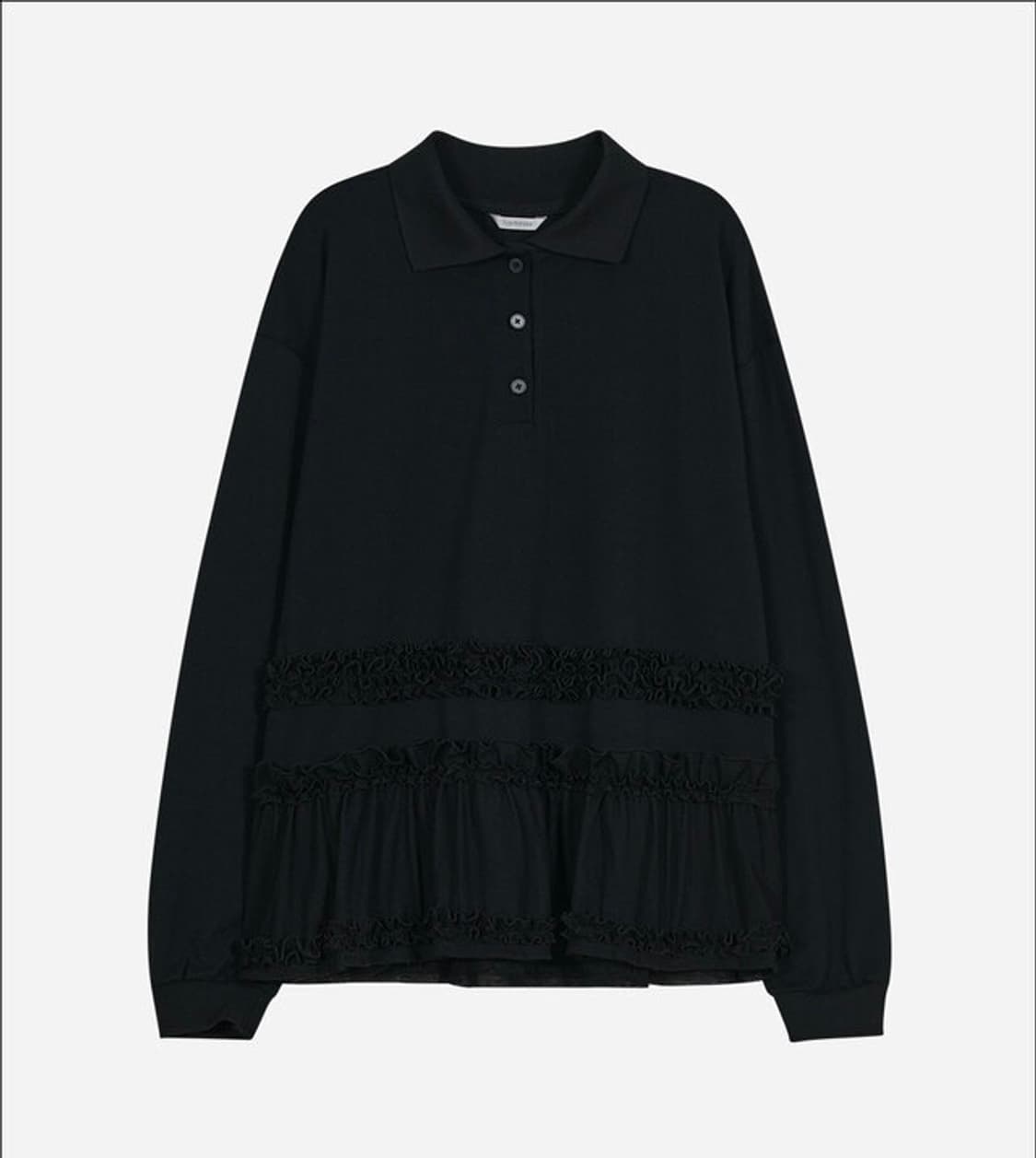 타입서비스 Frilled Hem Collar Top 프릴 티셔츠 상품이미지2