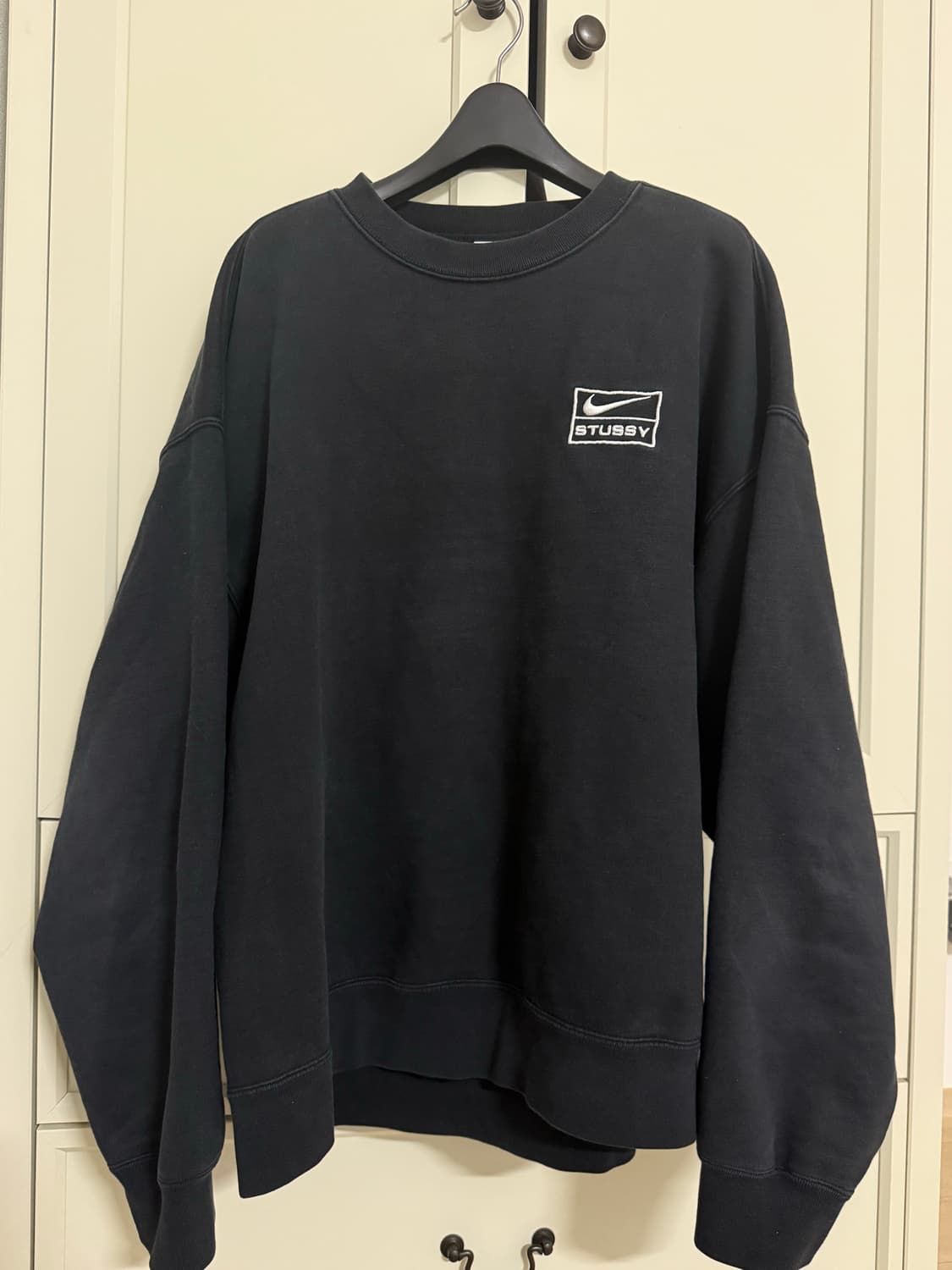 나이키 x 스투시 맨투맨 크루넥 블랙 L 상품이미지1