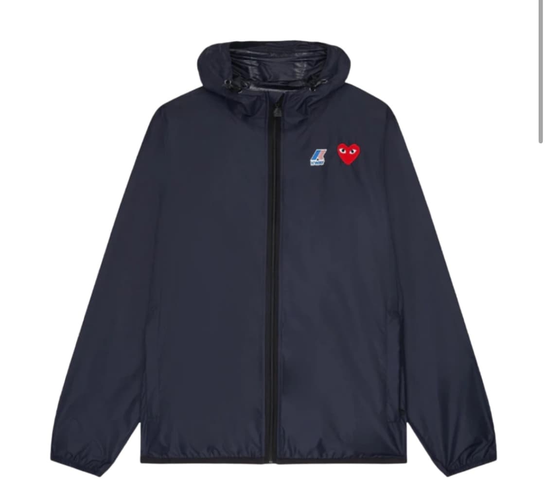 [새상품] 플레이 꼼데가르송 x 까웨 풀 집 자켓 네이비 XXL 상품이미지1