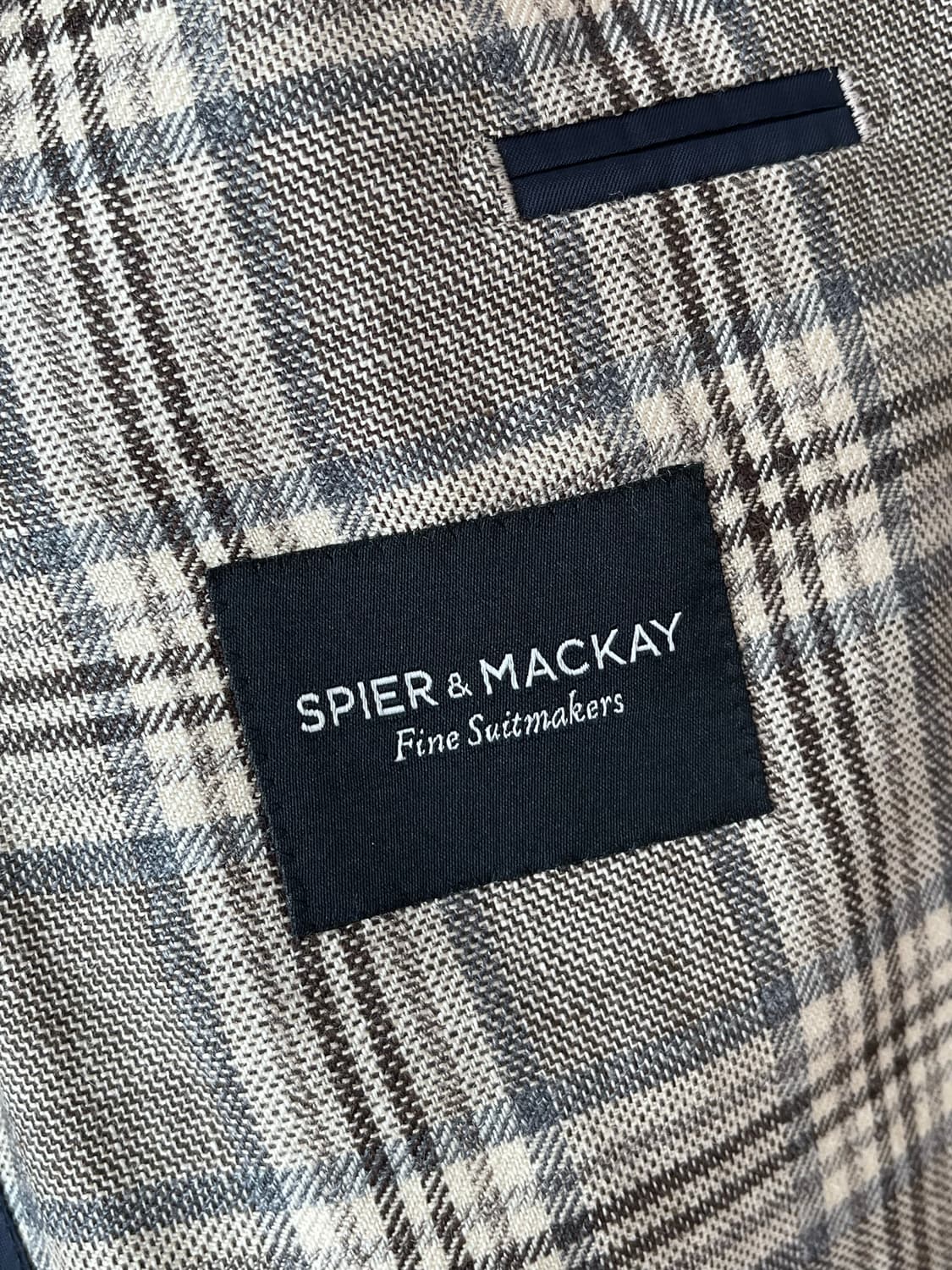 스피어 & 맥케이 울 체크 블레이저 FABRIC MADE IN ITALY 상품이미지4