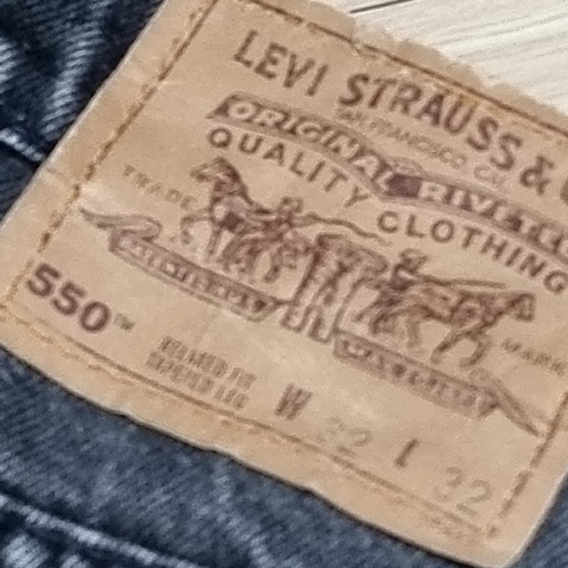 80-90년대 리바이스usa 미제 550 블랙진(32*32)$ 상품이미지6