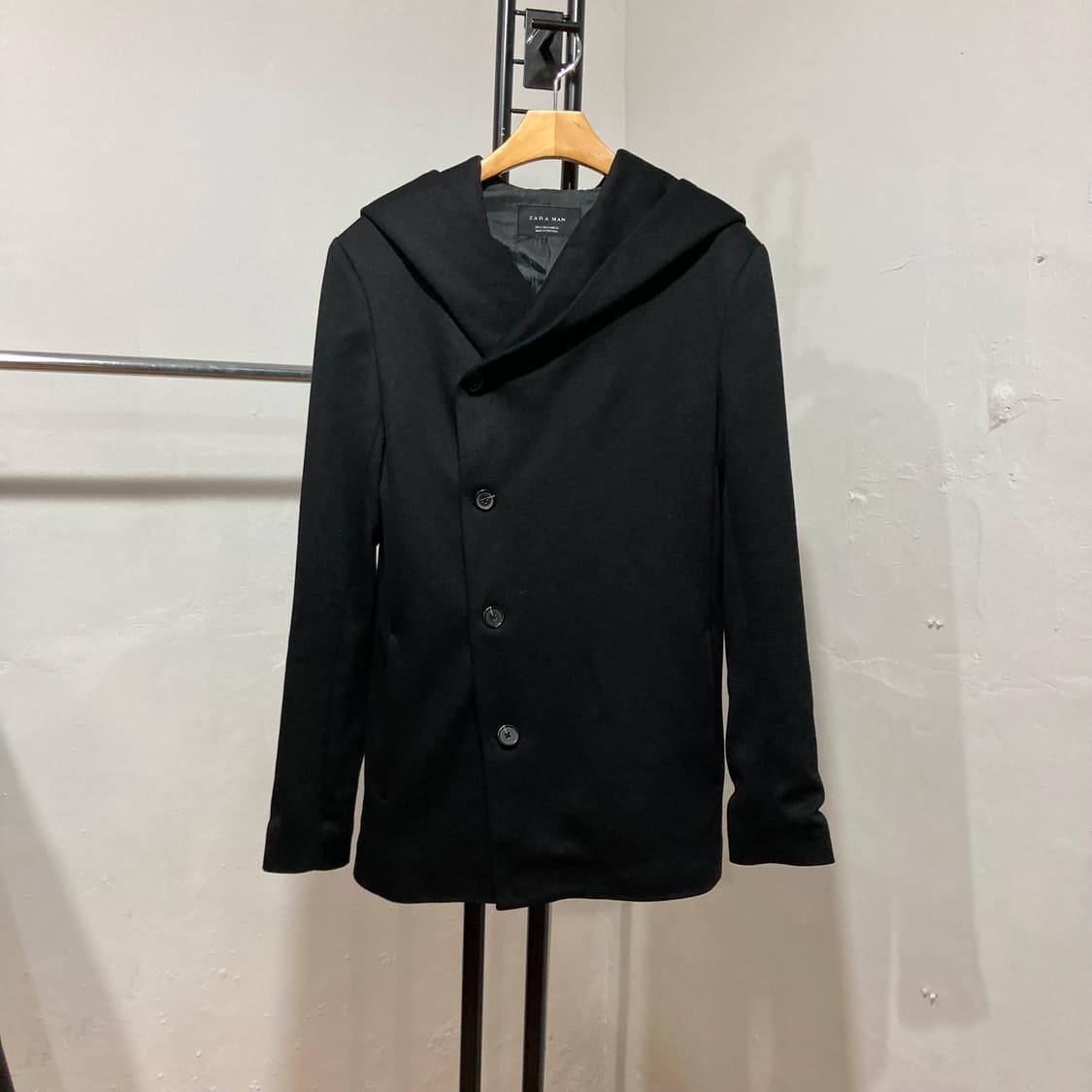 S / 자라 사선 버튼 후드 자켓 상품이미지4