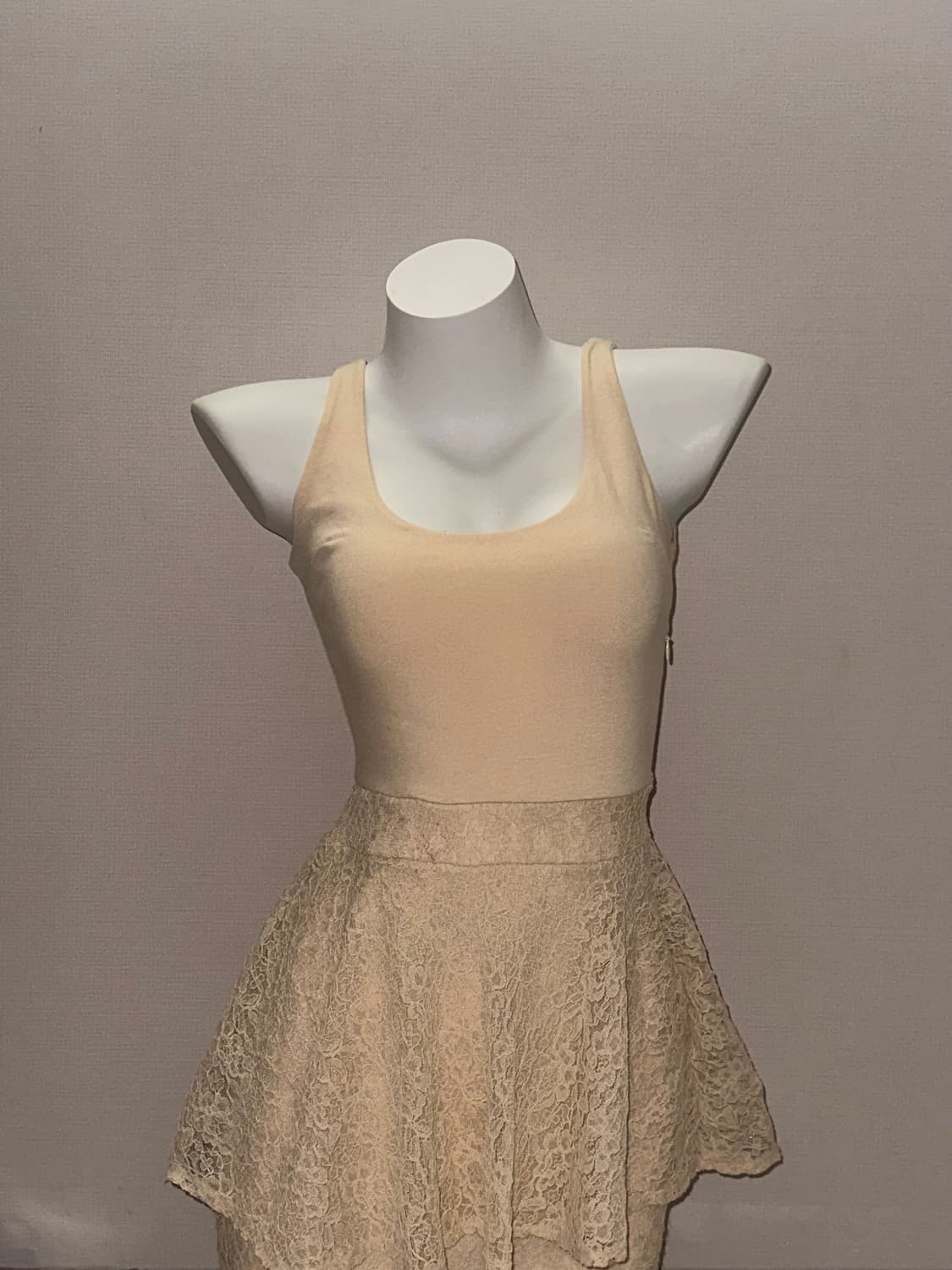 베이지 페어리코어 슬리브리스 원피스 상품이미지1