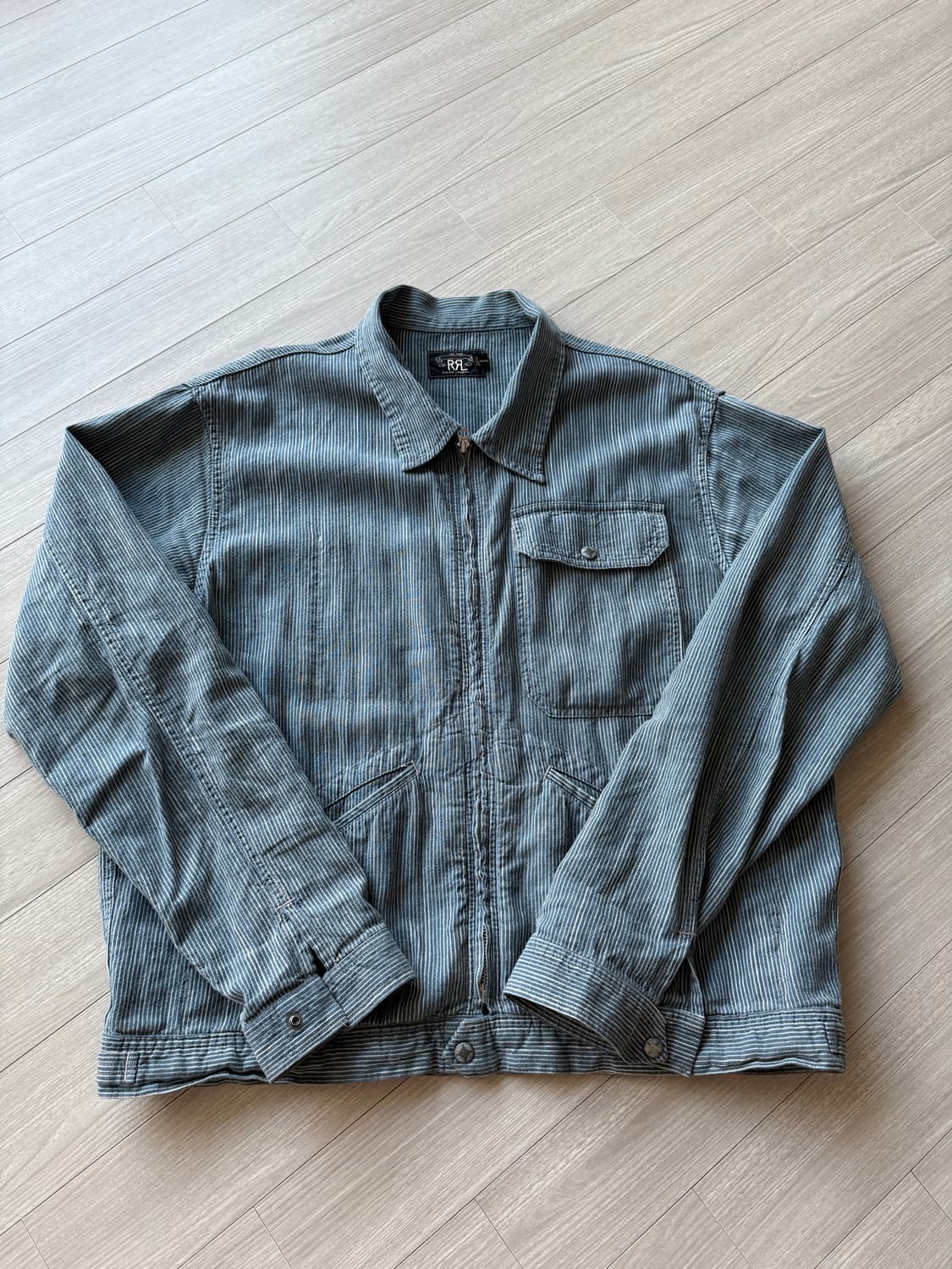 RRL 더블알엘 코튼 리넨 스트라이프 자켓 XL 상품이미지1