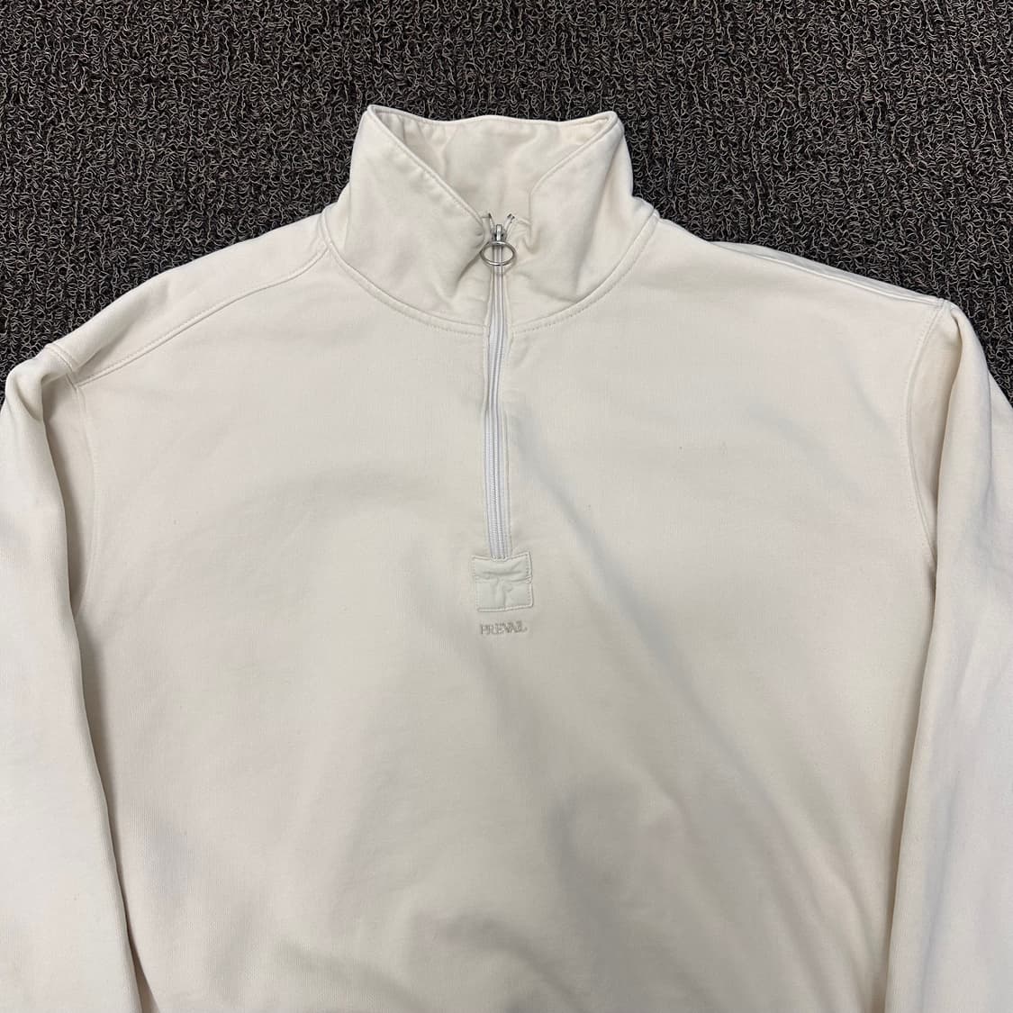 PREVAIL 프리베일 여성 반집업 맨투맨 아이보리 S 상품이미지3