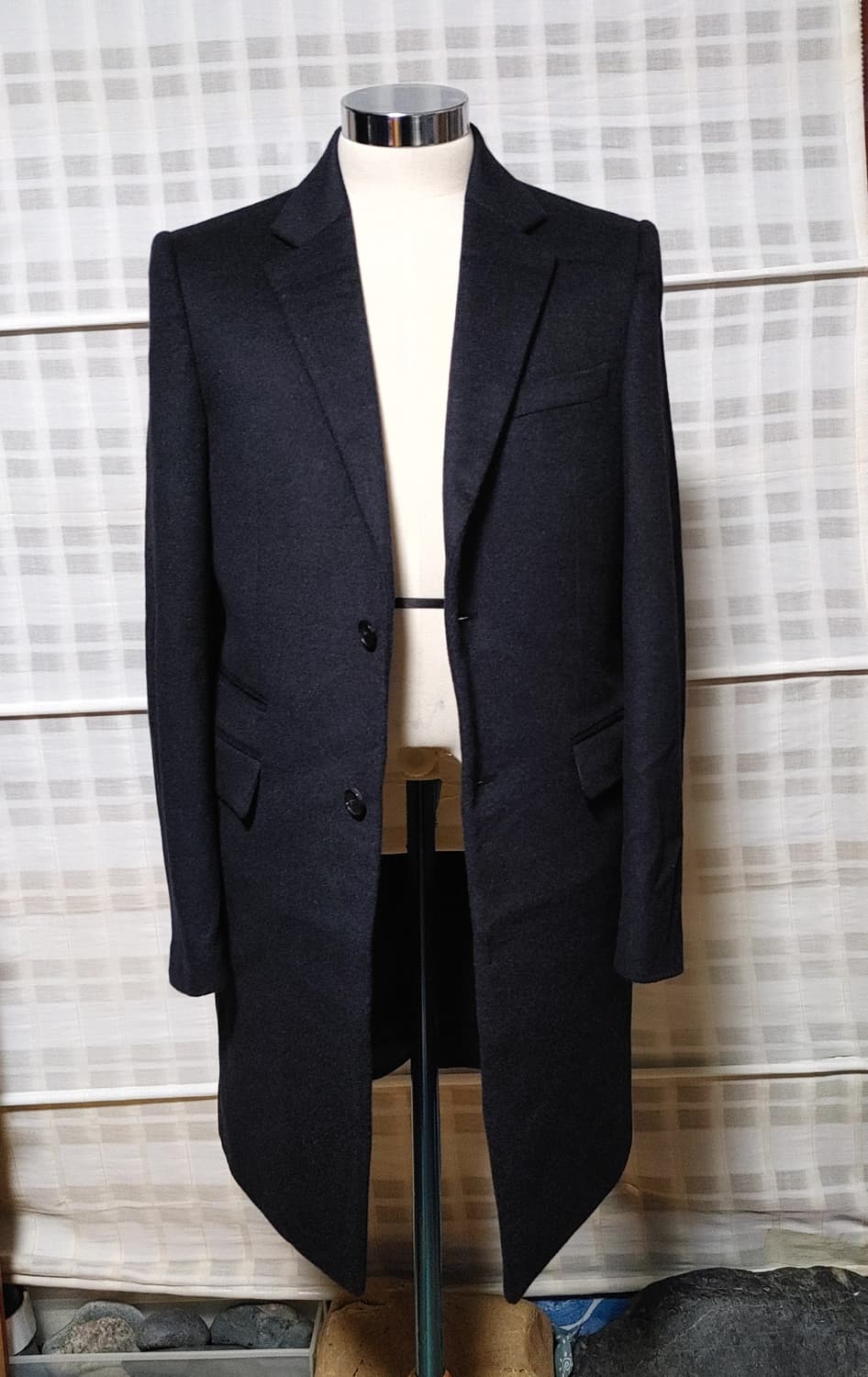 (한섬) 타임 옴므 챠콜 싱글 코트 100 (슬림) / 캐시미어 블렌디드 상품이미지1