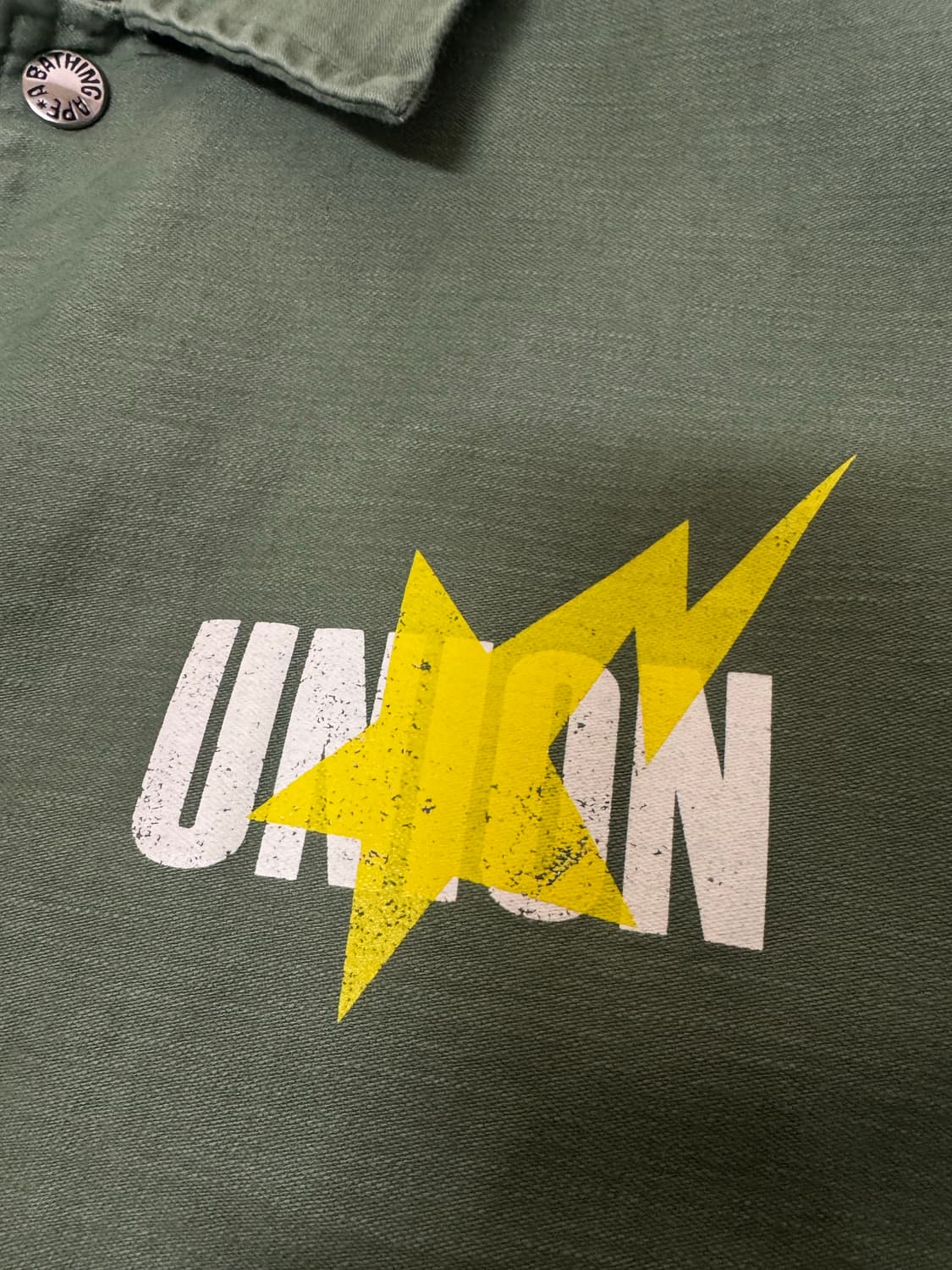 [XL] 베이프x유니온 코치자켓 카키 상품이미지3