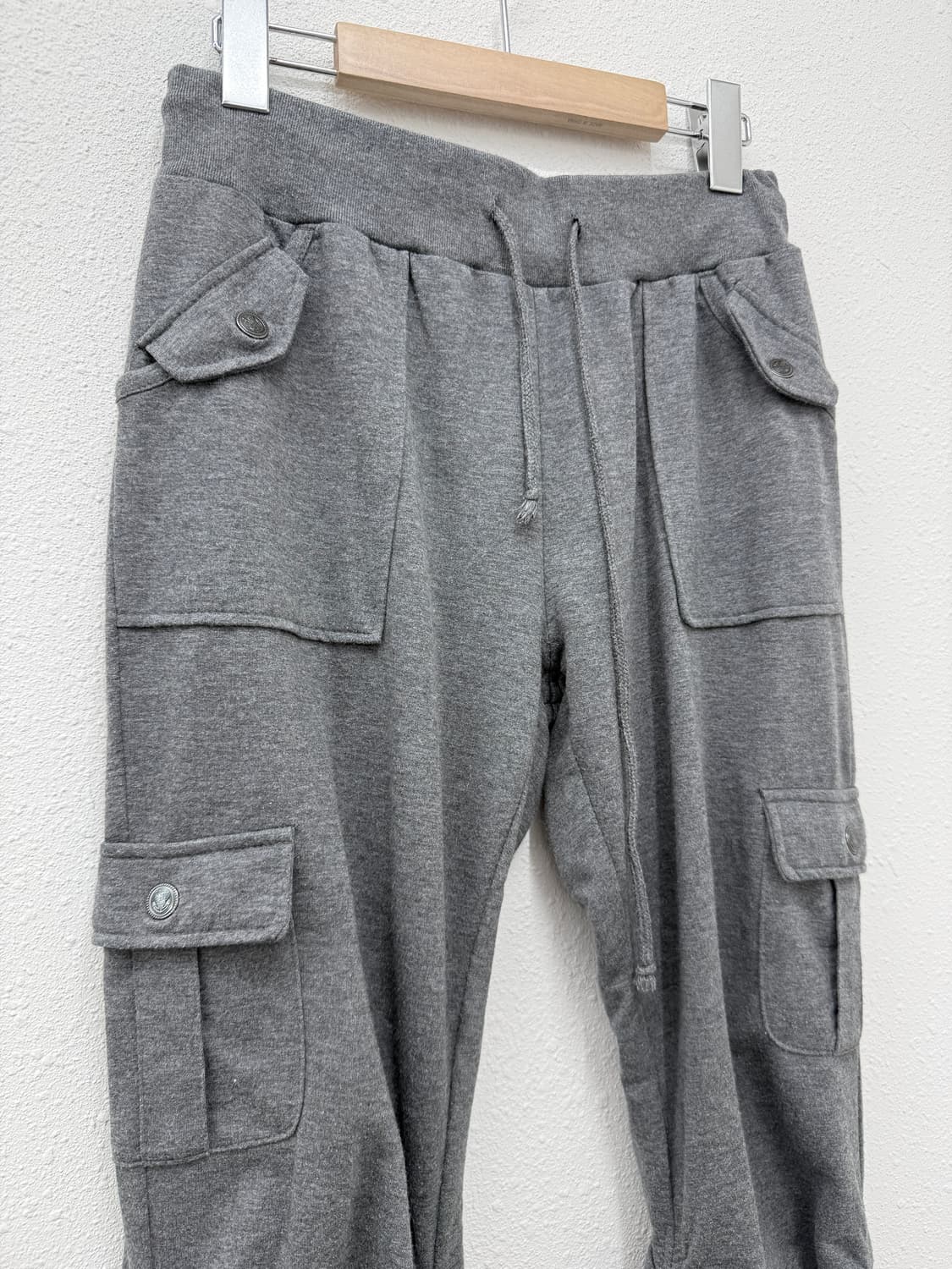 빈티지 리이트 그레이 셔링 카프리 팬츠 상품이미지2