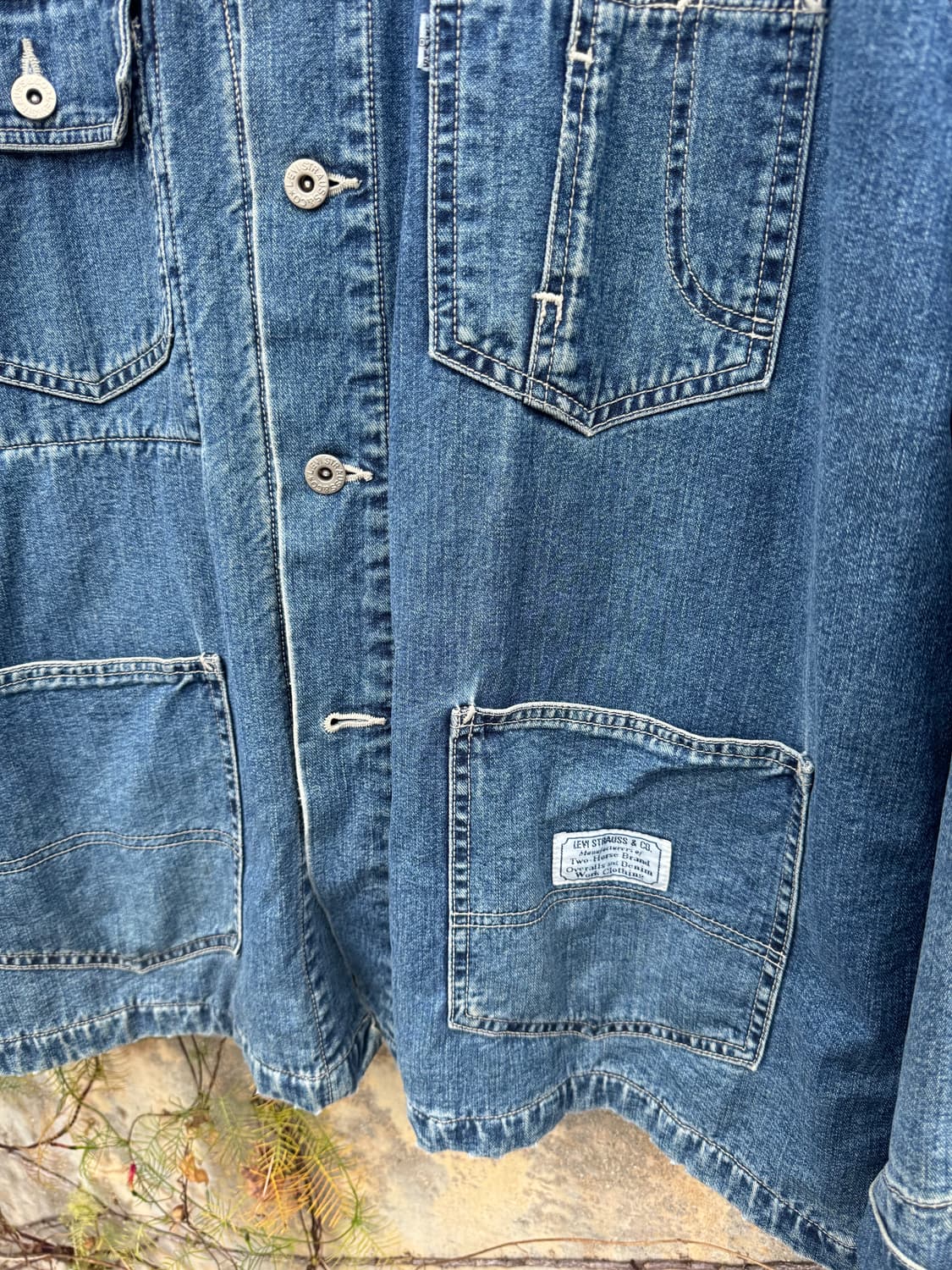 90s 리바이스 칼하트 트리플스티치 빈티지 데님 초어 자켓 상품이미지5