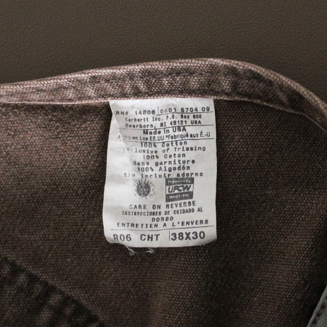 Carhartt 칼하트 USA 브라운 오버롤 멜빵 팬츠 상품이미지5