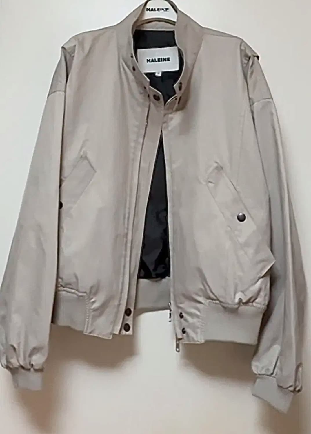 1) 알렌느 자켓 해링턴 블루종 크림베이지 상품이미지3