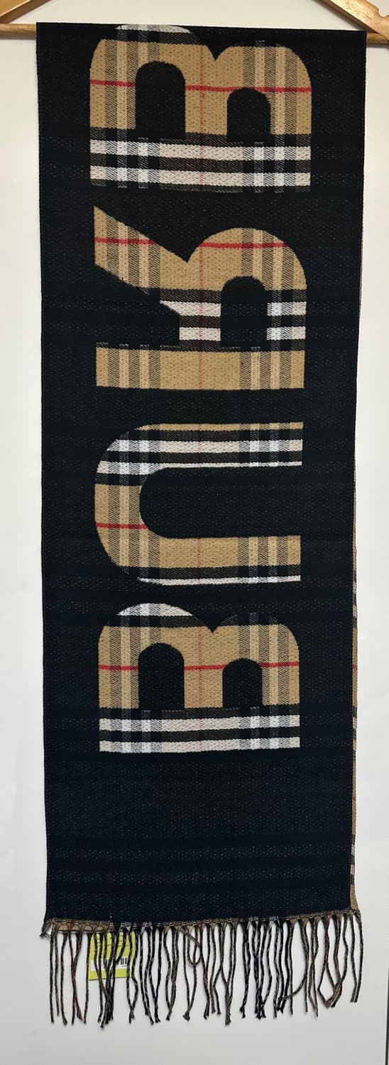 버버리 블랙 캐시미어 머플러 남여공용 상품이미지4