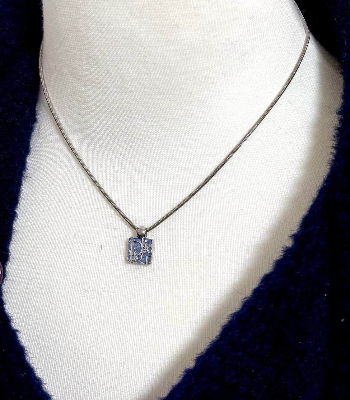 [무배] 빈티지 디올 트로터 목걸이 스카이블루 상품이미지1