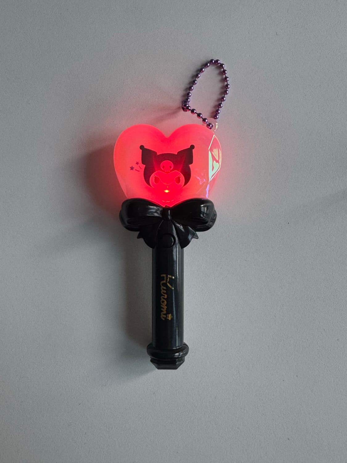 산리오 쿠로미 하트 LED 응원봉 키링 상품이미지3