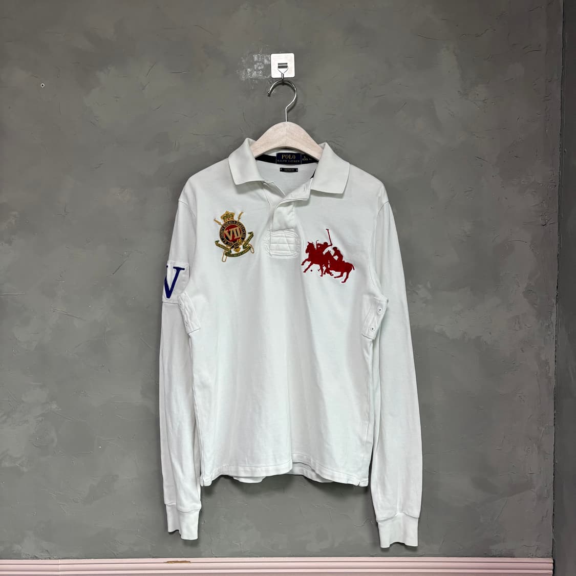 폴로 랄프로렌 빅포니 카라티 롱슬리브 화이트 상품이미지1