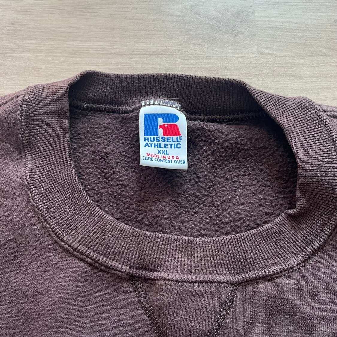 [2XL] 90s 빈티지 러셀 스웻셔츠 맨투맨 브라운 상품이미지2