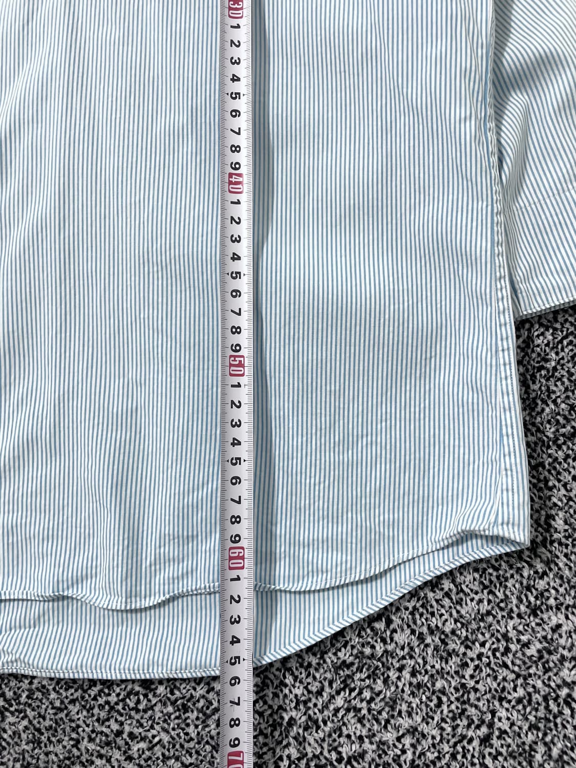 빈티지9. 버버리 블랙 라벨 스트라이프 2/3 소매 반팔 셔츠 블루 상품이미지6