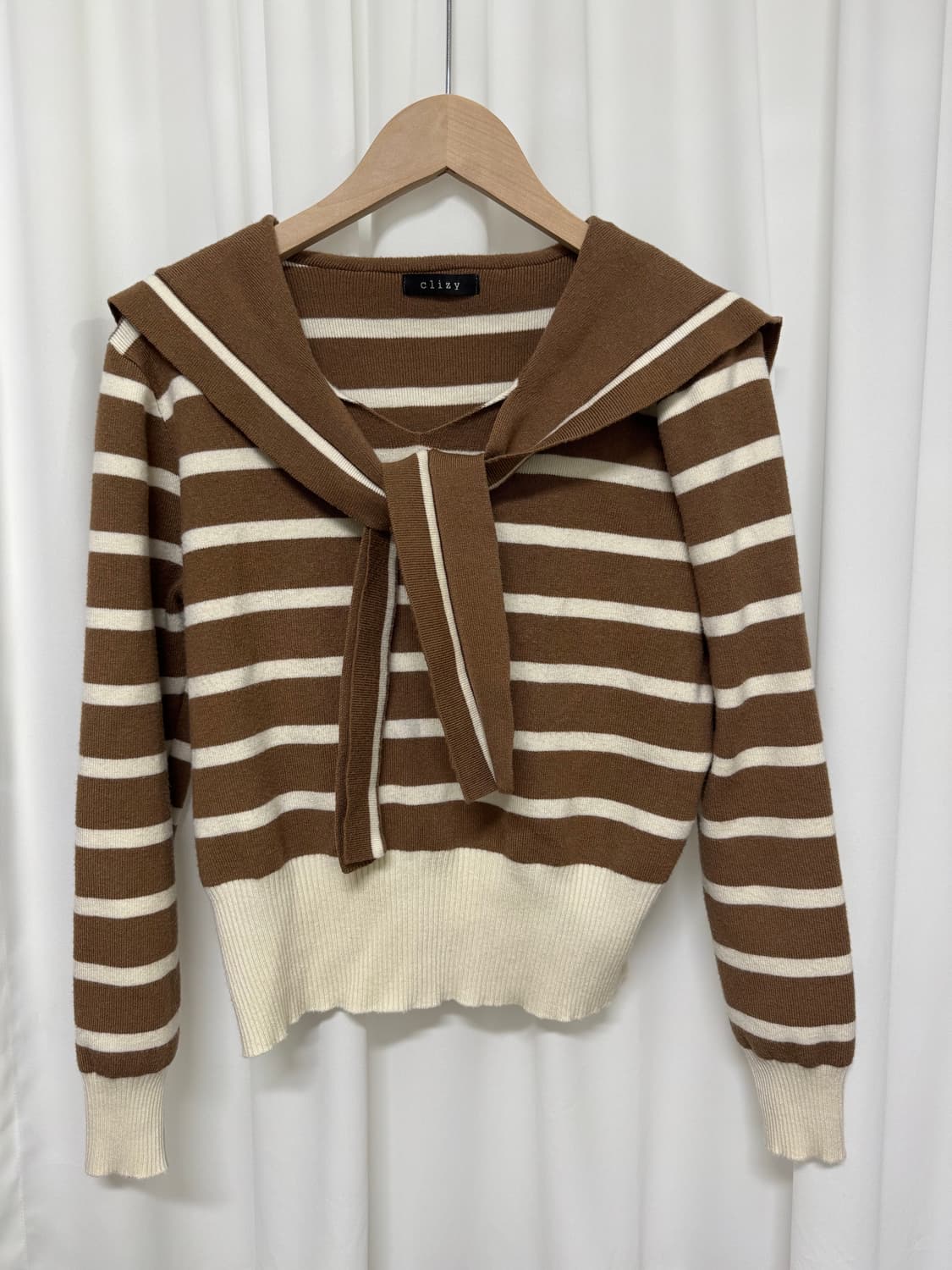 clizy클리지 세일러카라 비스코스 니트 상품이미지2