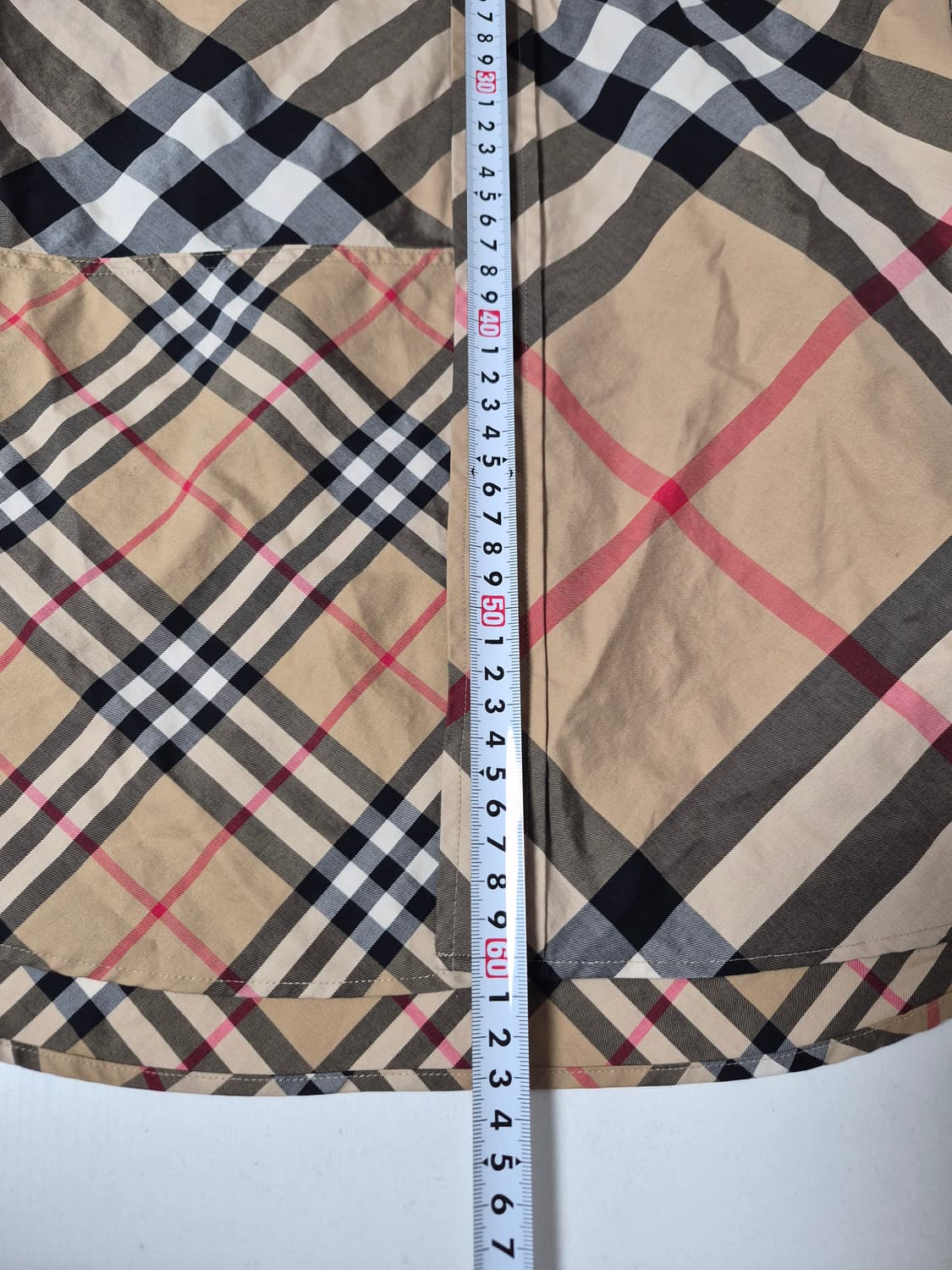 버버리키즈 체크셔츠  패치워크 스타일 12y 여성44~55 상품이미지6