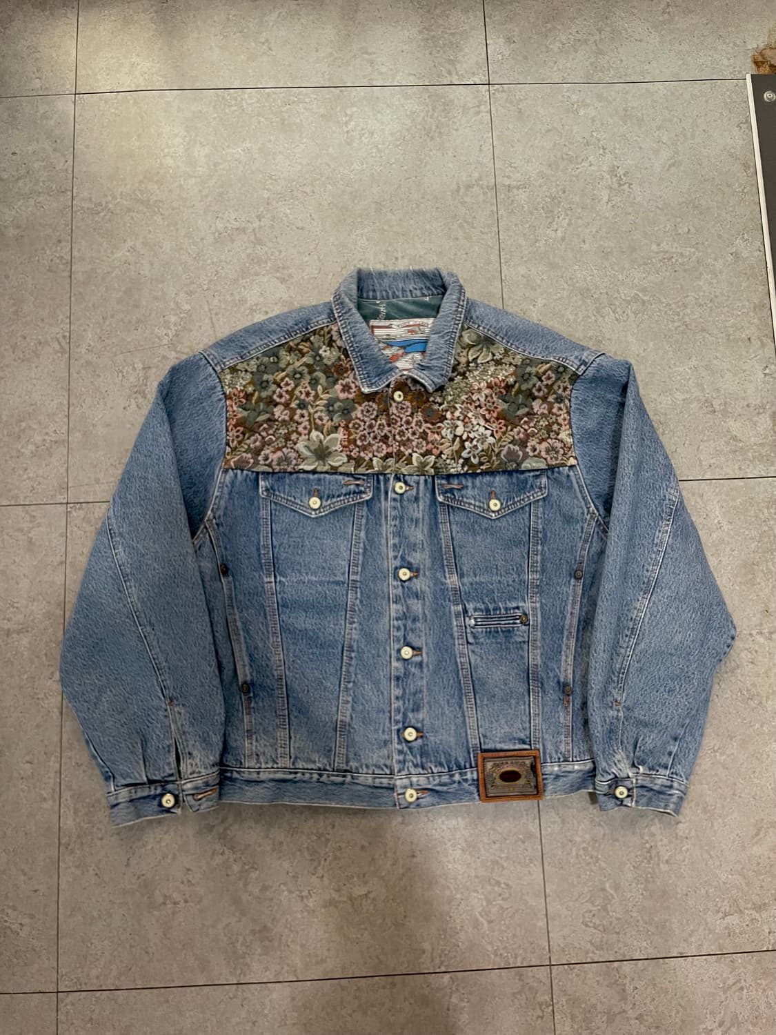 빈티지 플라워 엔틱 웨스턴 데님자켓 상품이미지2