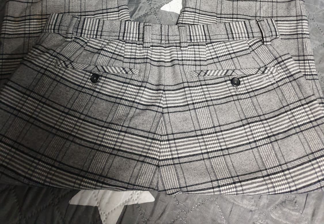 루이까스텔 이중직원단 스판 플란넬 겨울 골프 팬츠 그레이 (33) 상품이미지2