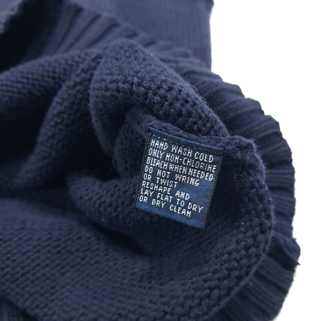 CL846 M 폴로 90s 홍콩판 브이넥 다크네이비 니트 조끼 베스트 상품이미지5