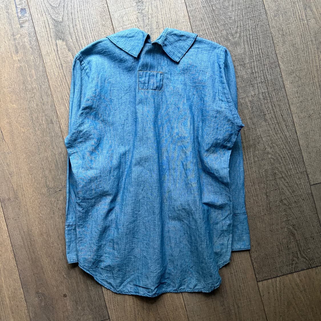 Aged Denim Basic Blouse 상품이미지7