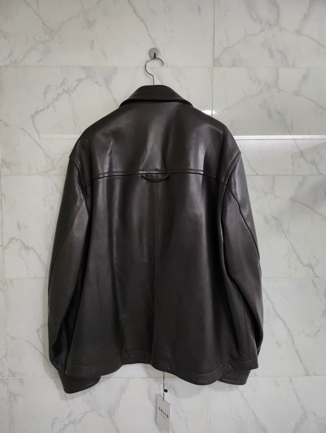 (52) 24ss 솔리드옴므 램스킨 레더 자켓 브라운 상품이미지6