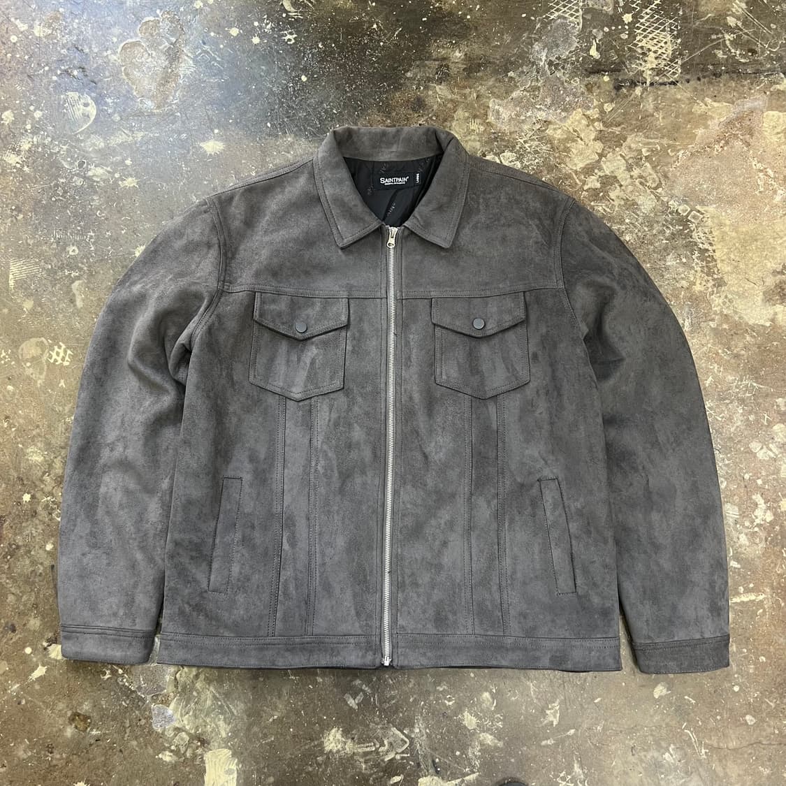 L) 세인트페인 스웨이드 자켓 블루종 점퍼 상품이미지1