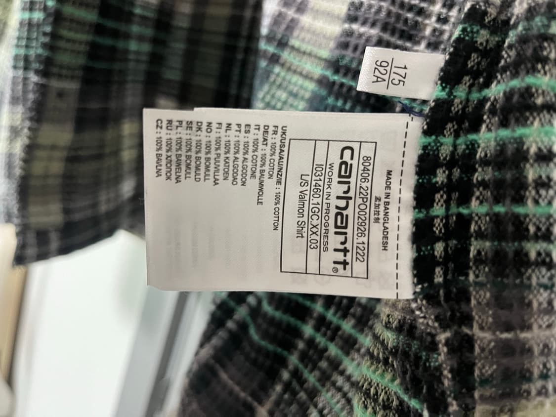 칼하트 WIP 셔츠 M 상품이미지5