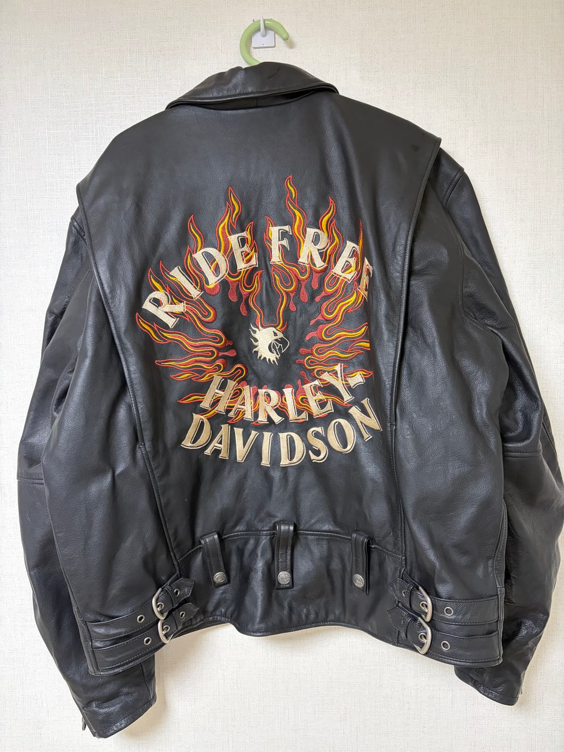 빈티지 할리데이비슨 가죽 자켓 불꽃 상품이미지2