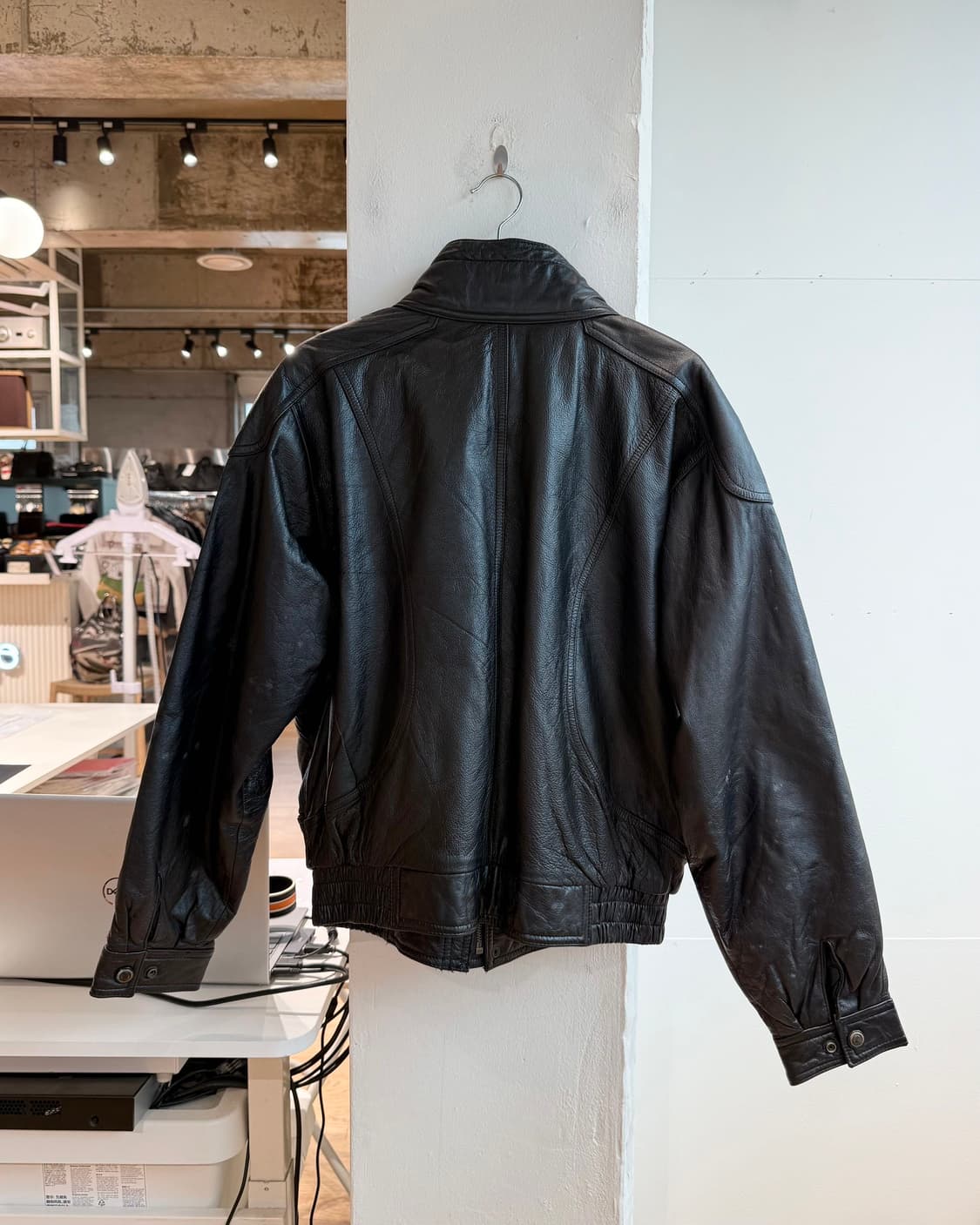 italiana 블랙 카우하이드 레더 자켓  상품이미지7