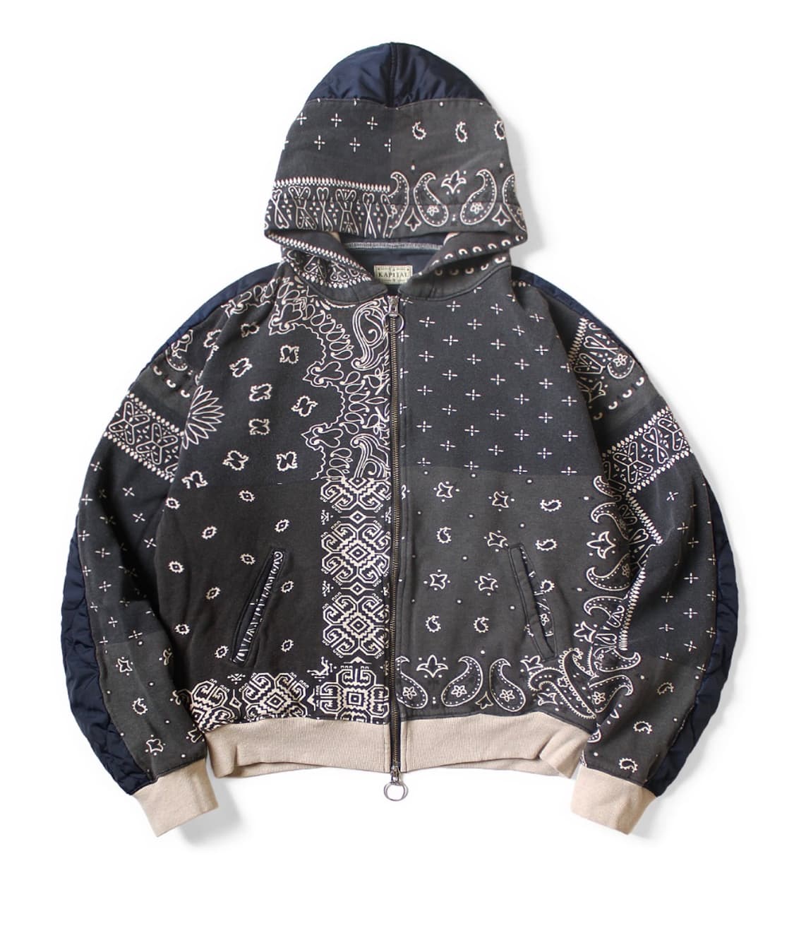 캐피탈 플리스 반다나 비부악 후드 블루종/후드집업 -3size 상품이미지3