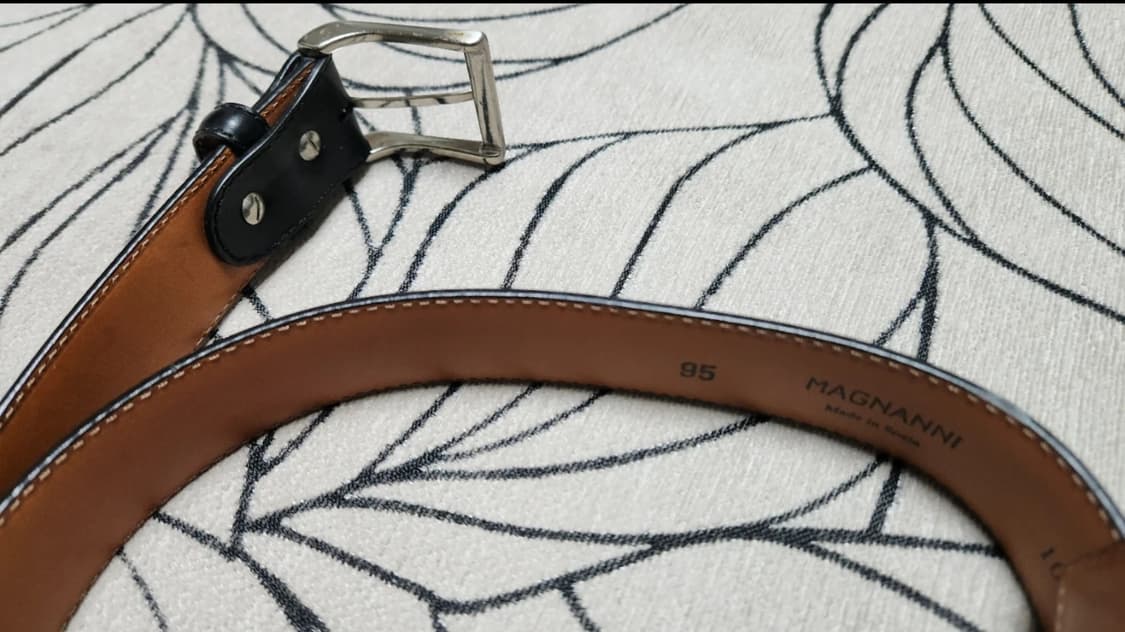 맥나니 Magnanni 남성 가죽 벨트 1076 95 107cm 36인치 상품이미지1