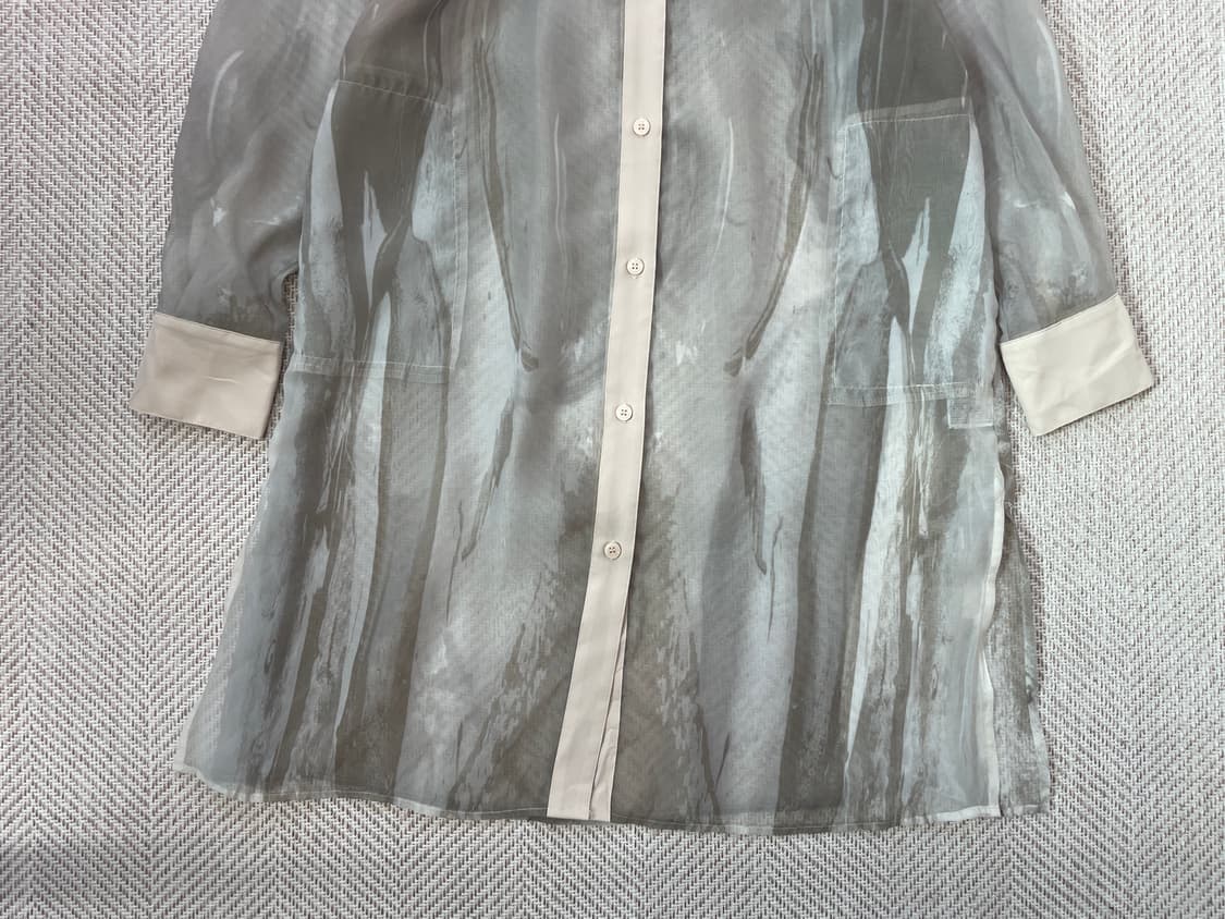 준코 코시노 boutique 시어 오간자 롱 드레스 상품이미지6