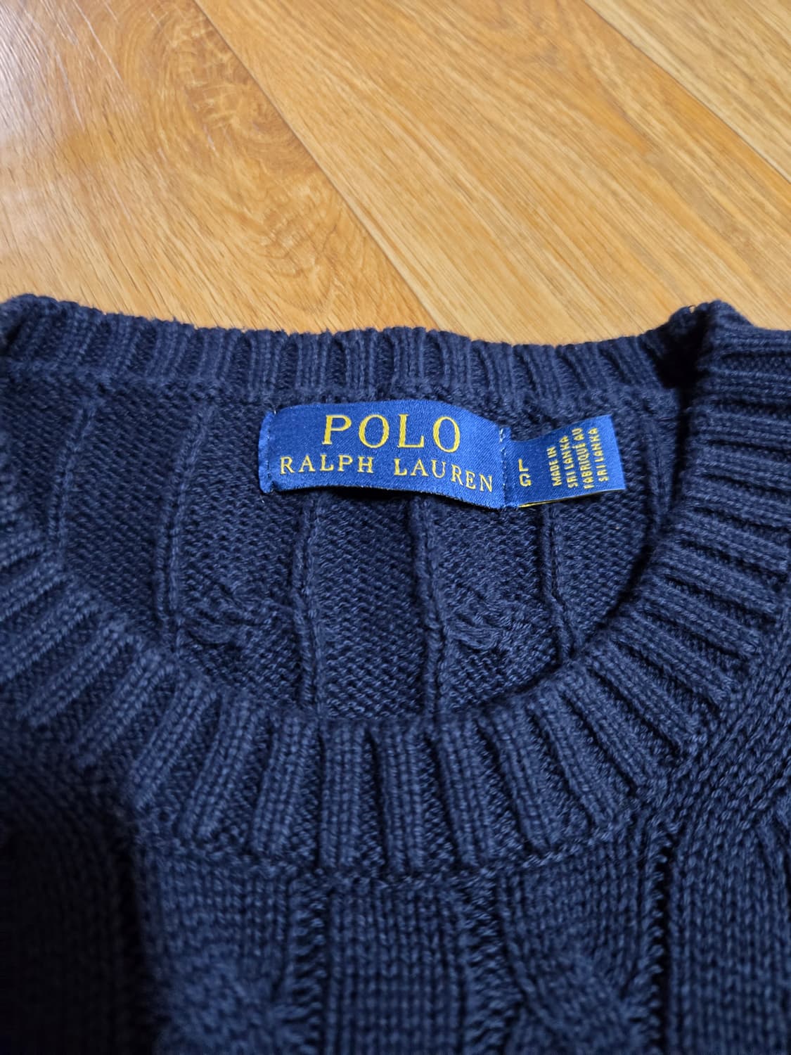 폴로 랄프로렌 남성 케이블 니트(L사이즈) 상품이미지5