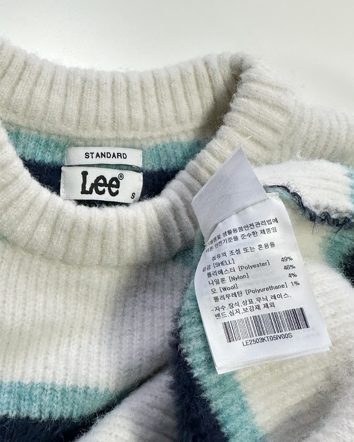 LEE 단가라 부클 니트 상품이미지3