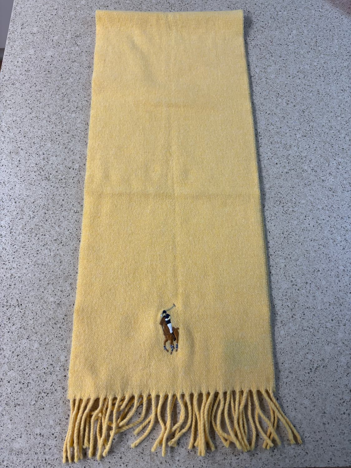 랄프로렌 램스울 레몬컬러 머플러 상품이미지1