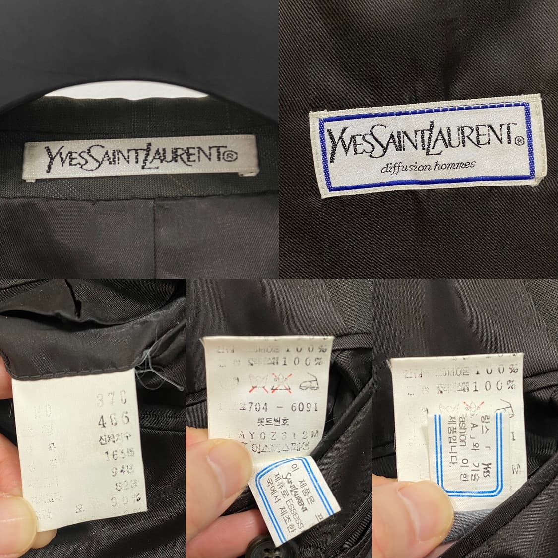 입생로랑 스트라이프 울 싱글 블레이저 상품이미지6