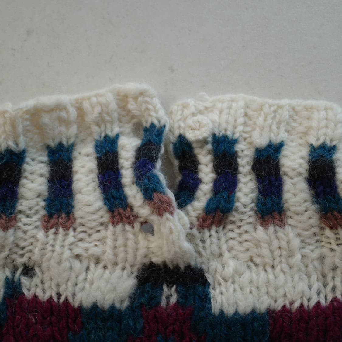 90s 울리치 에스닉 나바호 아즈텍 패턴 헤비 울 니트 (XL)  상품이미지9