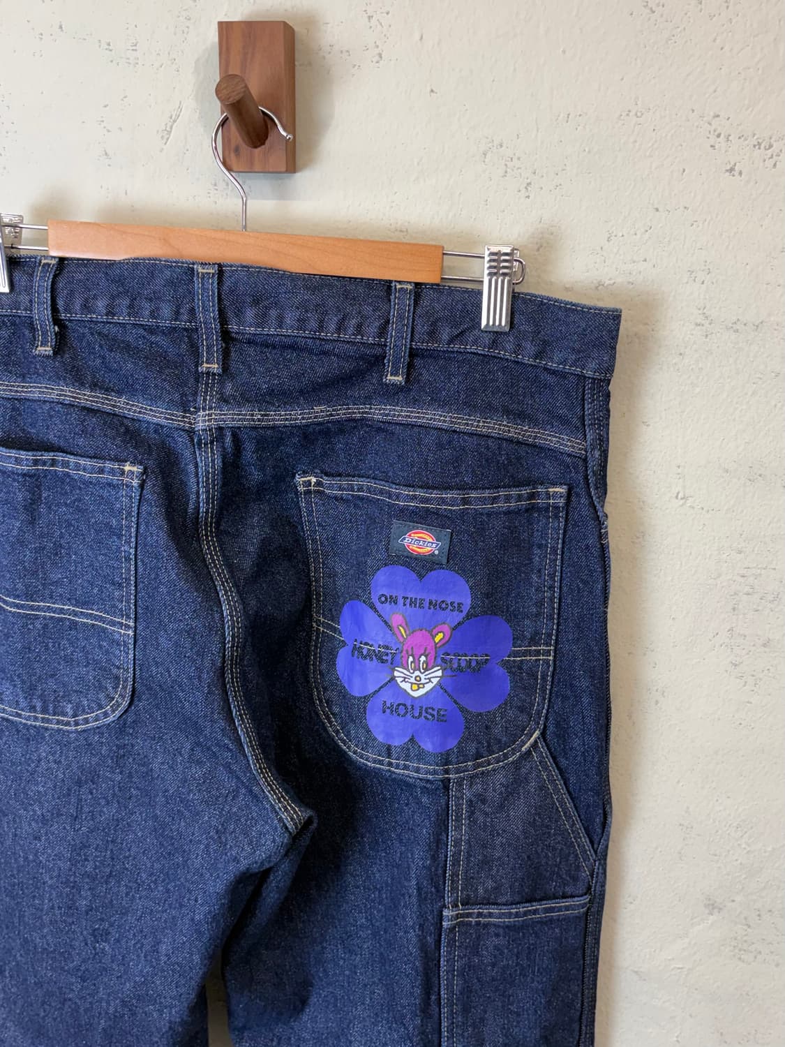 디키즈 빈티지 백포켓 프린팅 카펜터 데님팬츠 상품이미지3