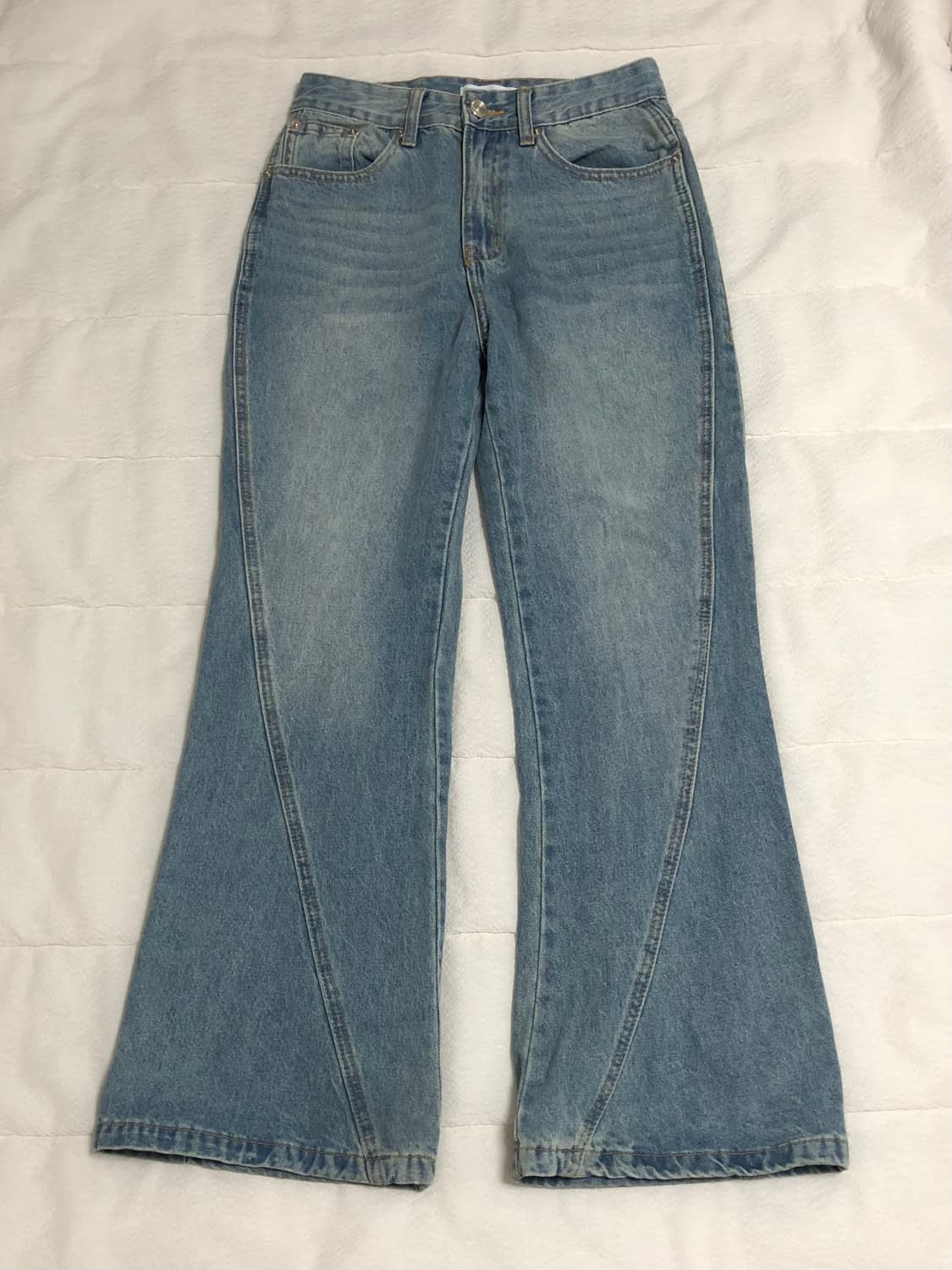 밀로우먼 연청 부츠컷 팬츠 (s size)  상품이미지4
