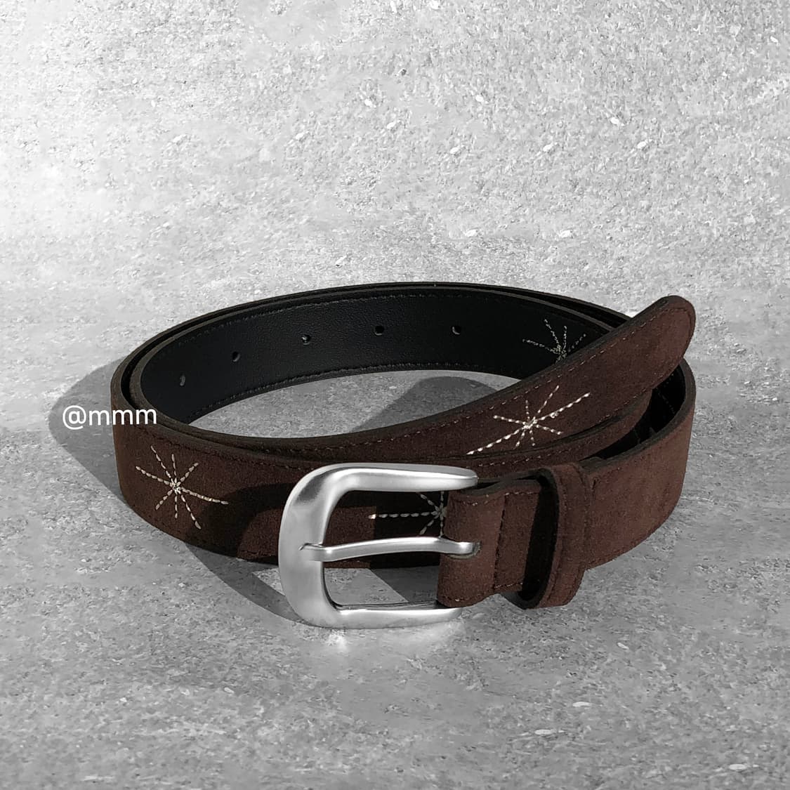 [Unisex] 스웨이드 별빛 자수 벨트 3컬러 상품이미지5