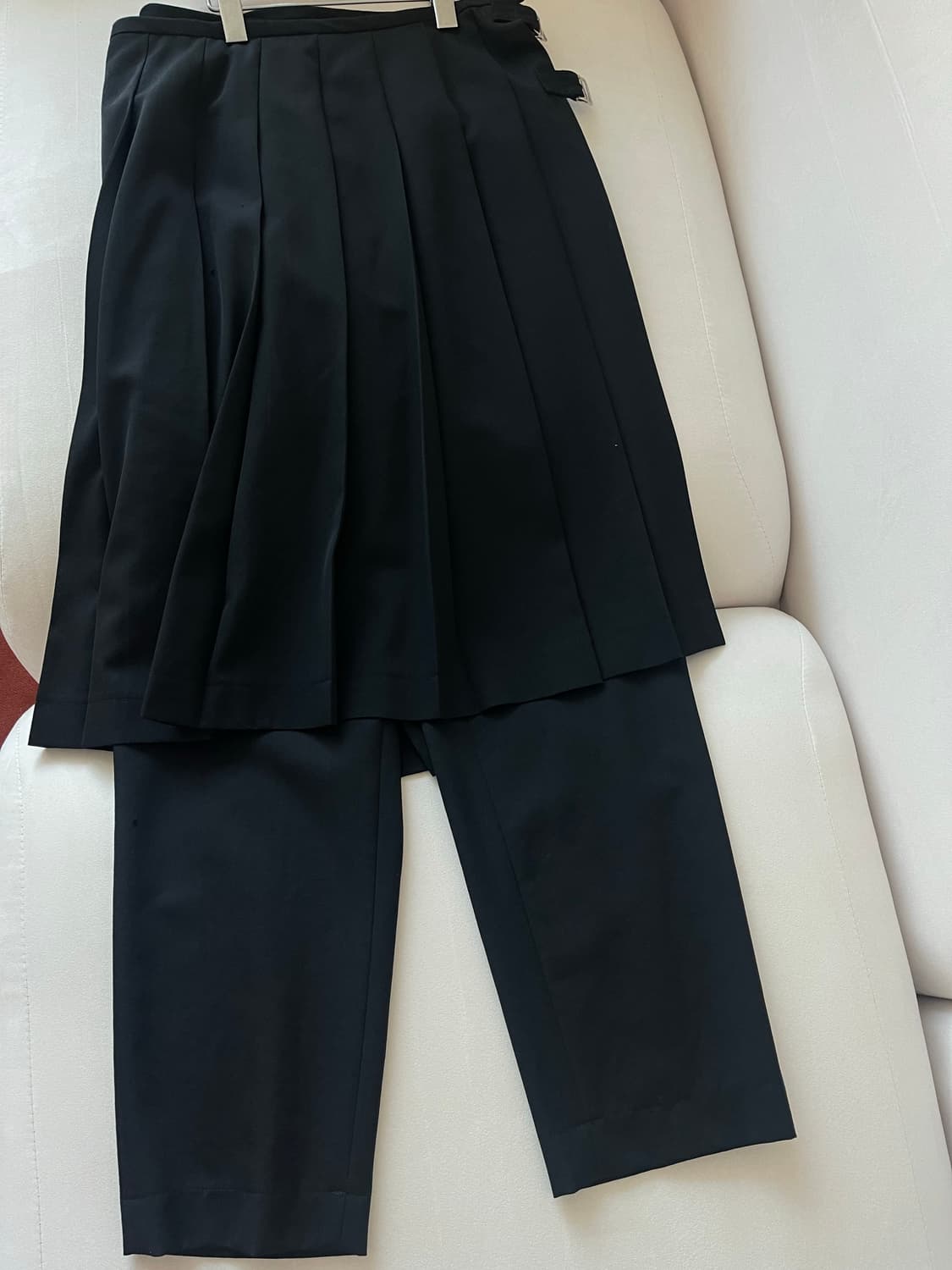 COMME des GARÇONS  블랙 플리츠 스커트 팬츠 S 상품이미지1