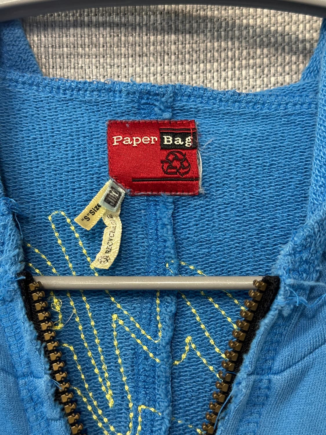 Paper Bag 블루 집업 후디 상품이미지5